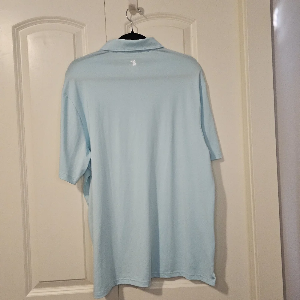 TBMPOY Men's Light Mint Green Short Sleeve Polo Golf Shirt SZ 2XL - Picture 2 of 5